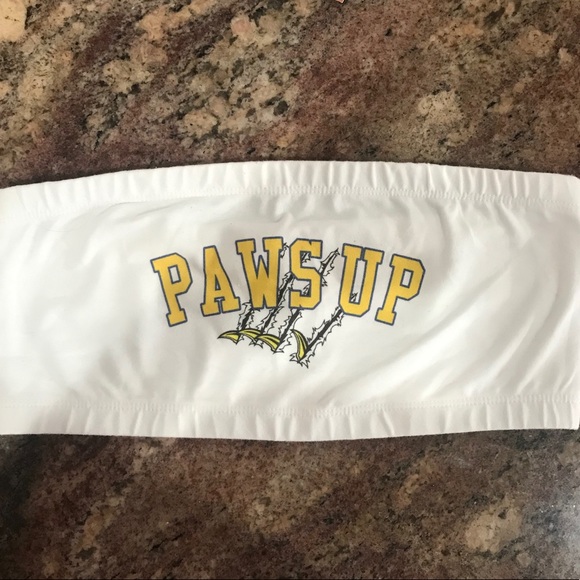 Paws Up White Bandeau - Picture 1 of 4